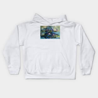 Lily Pond - morning - close up 2 Kids Hoodie